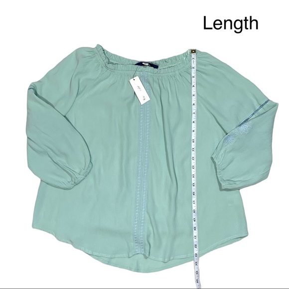 Francesca’s Quinn Peasant Embroidered Blouse Size Medium - Picture 8 of 12